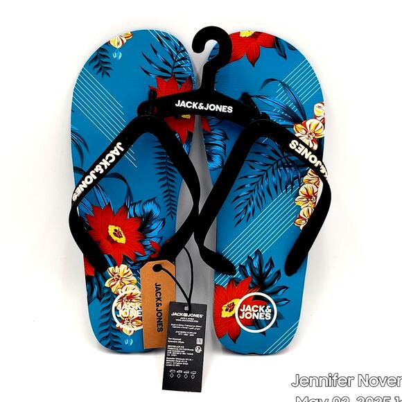 JACK & JONES MENS FLIPFLOP SIZE 11/12 'SCUBA BLUE' - Picture 1 of 6